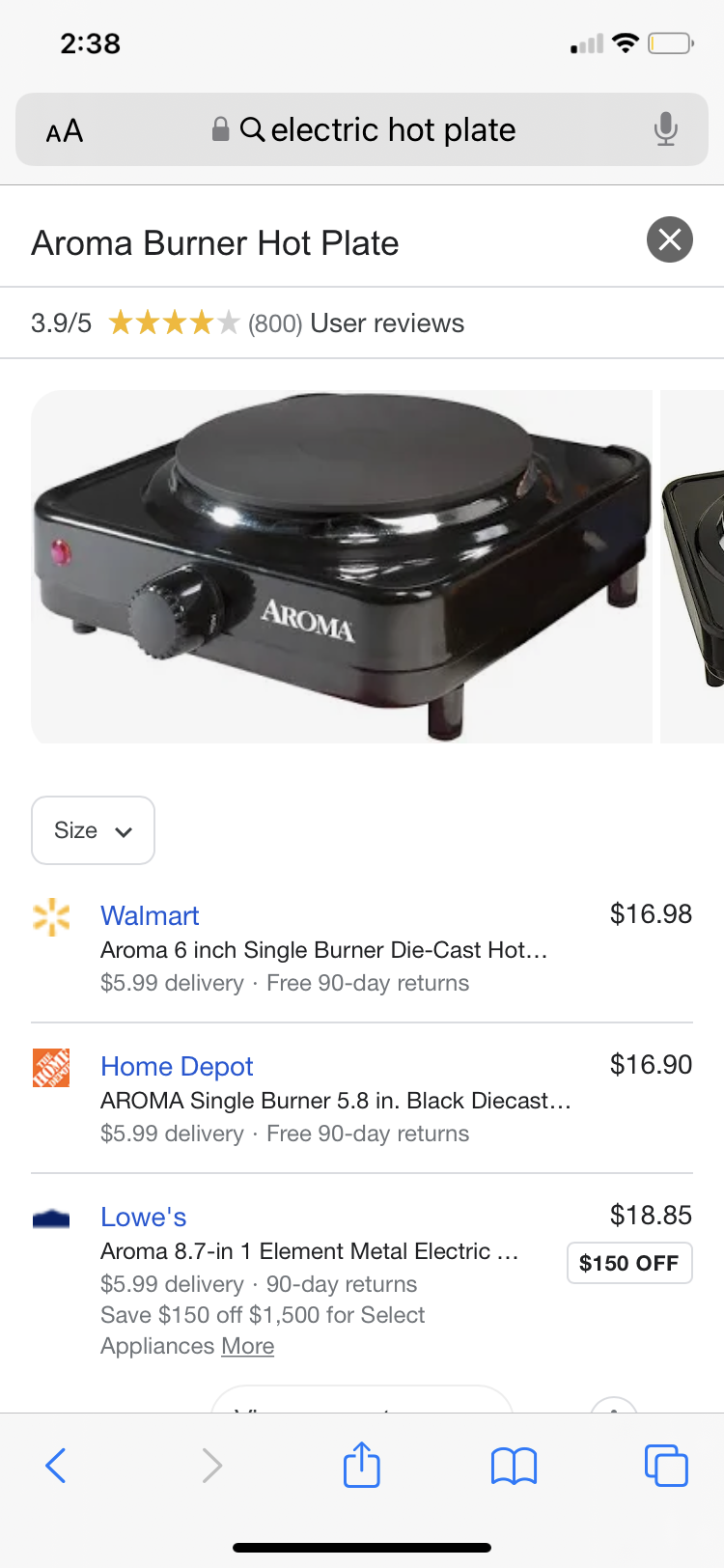 Aroma Electric Burner Hot Plate & Reviews